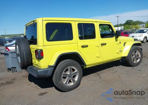 2023 Jeep Wrangler 4-Door Sahara 4X4 from USA, damaged, VIN 1C4HJXEG8PW570737